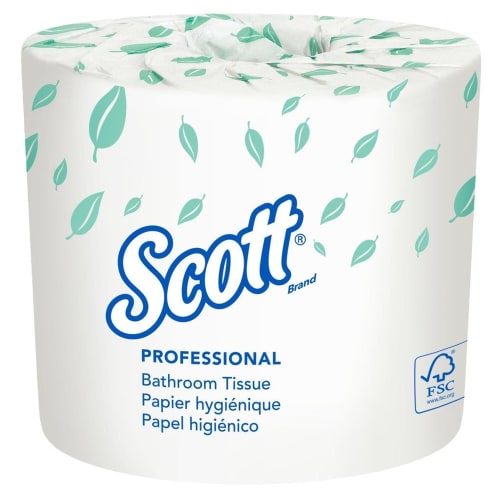 Scott® Standard Roll 2-Ply Toilet Paper, 550 Sheets Per Roll / 80 Rolls